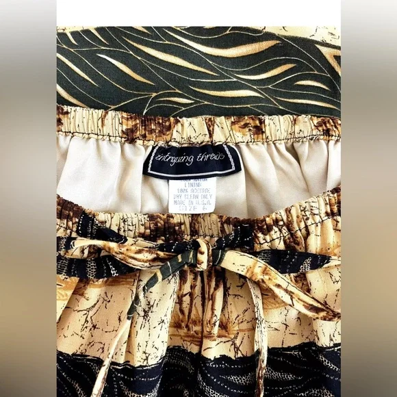 Giraffe Skirt Set S Skirt M Blouse Safari Jungle Vintage Intriguing Threads VGC - Picture 9 of 13